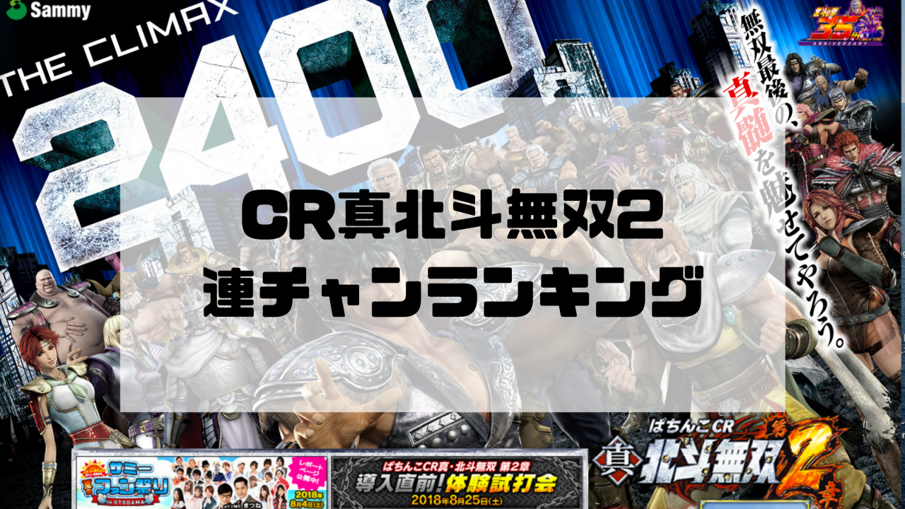 CR真北斗無双2 連チャンランキング