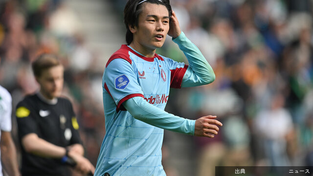 [速報]上田綺世が３か月ぶりのゴール！ヘディングで２発も…フェイエノールトは３－３ドロー。渡辺剛はフル出場…上田綺...←これ