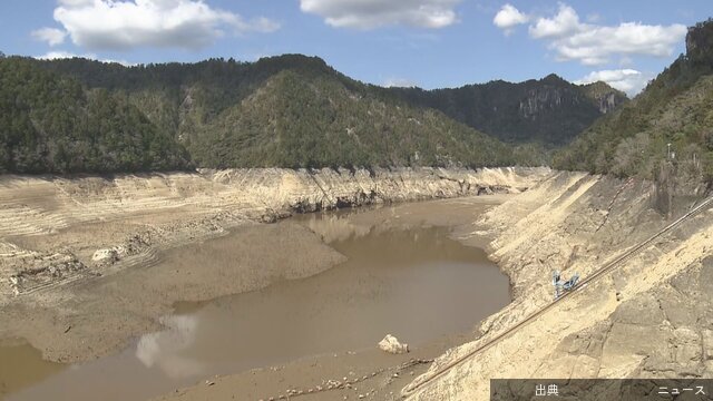 [速報]豊川用水「宇連ダム」貯水率0％に