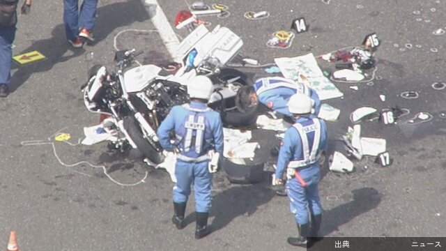 [悲報] 白バイ警官が死亡、トラック運転手の有罪確定