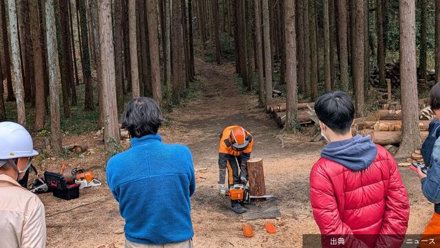 [話題]都会の会社員がチェンソーにハマる