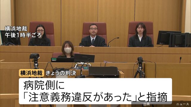 [速報]横浜地裁「医療ミス」で子宮摘出約1600万円賠償