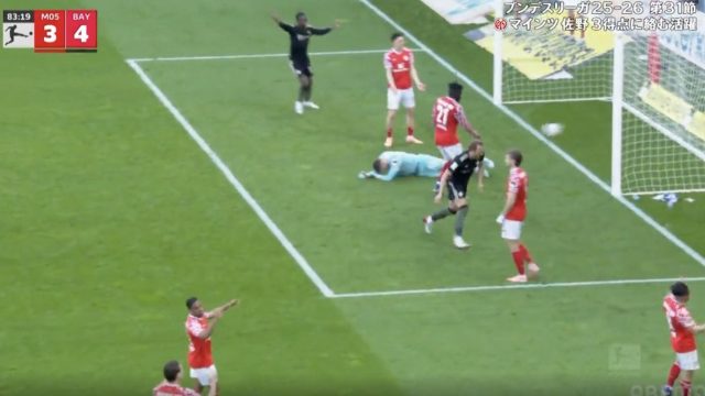 【スポーツ】怪物FWケイン、逆転弾で“GKに異変”「マジかよ」「ドン引きやん」　壮絶な撃ち合い…こぼれ球に超反応→まさかの一撃「そこにいるんだよな」